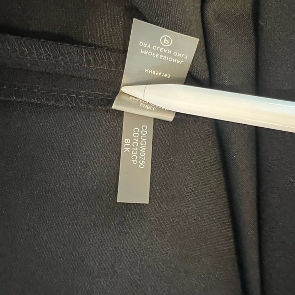 Calvin Klein Black Cocktail Dress with 10” Slit Bell Sleeves - Size 14 - Picture 14 of 16